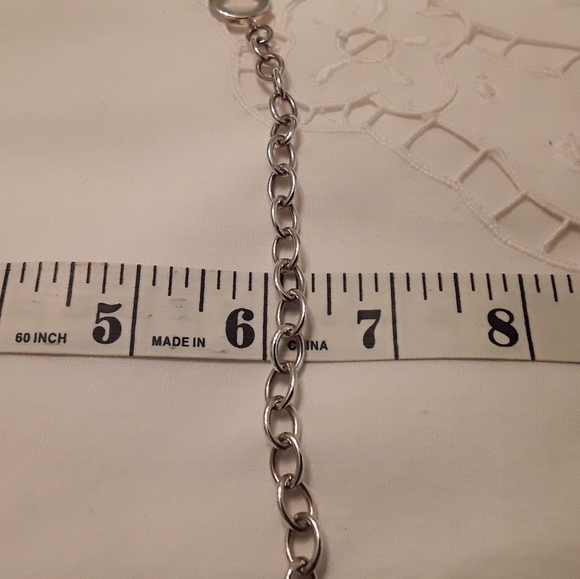 925 STERLING SIGNED OVAL TOGGLE LINK BRACELET 7.5" - Picture 6 of 8